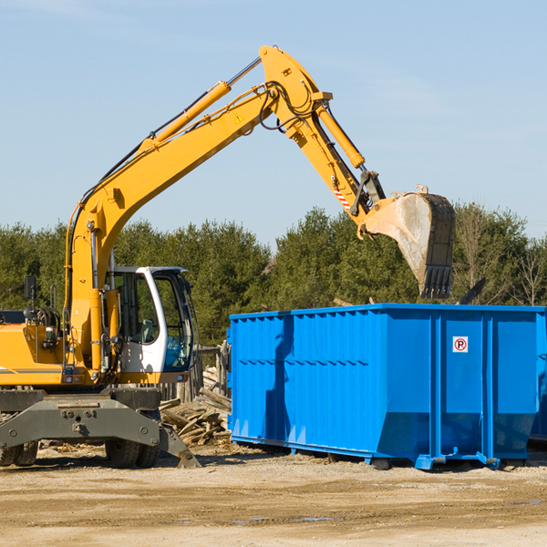 can i choose the location where the residential dumpster will be placed in East Calais VT